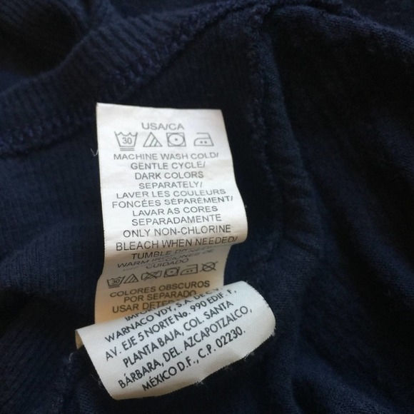 CALVIN KLEIN JEANS Navy Button Down Knit Blouse PM - Picture 7 of 9